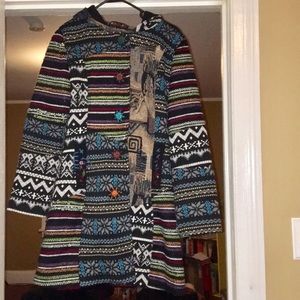 Multi pattern coat